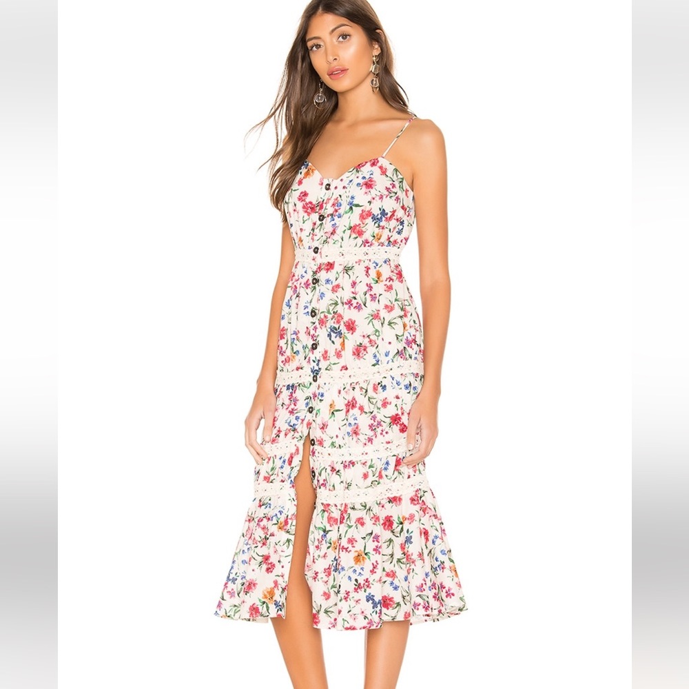 Lovers and Friends Lani Midi Dress in Peony Floral
